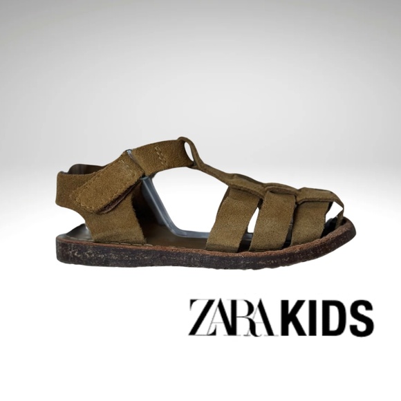 ZARA KIDS FISHERMAN TAN SANDALS, TODDLER BOYS SIZE 8 display picture 1